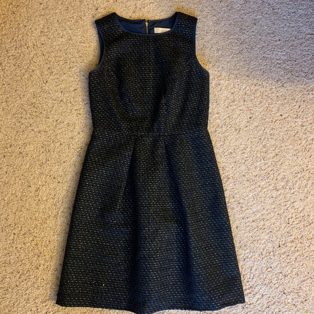 Navy and gold dress